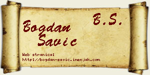 Bogdan Savić vizit kartica
